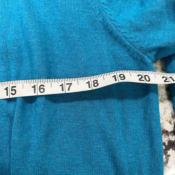 L.L. Bean Cotton/Cashmere Zip Sweater Blue Mens Size: Medium - Picture 5 of 5